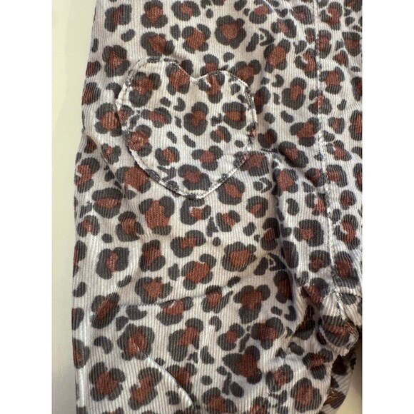 Baby Boden Leopard Print Romper 3-6M | Baby Girl Overalls Jumpsuit Pink Corduroy - Picture 5 of 7